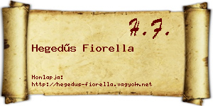 Hegedűs Fiorella névjegykártya