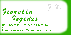 fiorella hegedus business card
